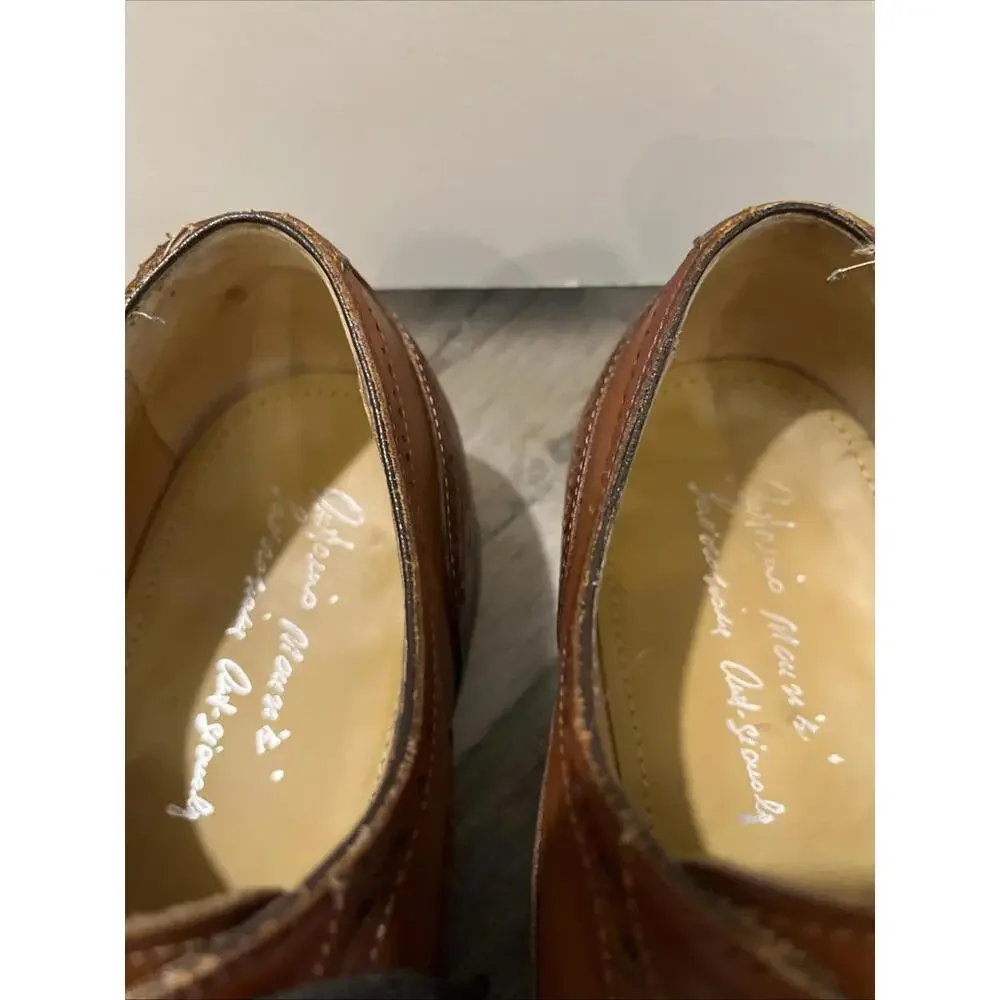 ANTONIO MAURIZI MENS DRESS OXFORD BROGUE SHOES SIZE IT43/US10 MADE IN ITALY